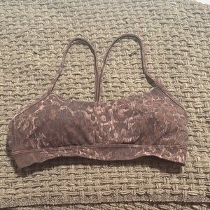 Lululemon Athletica Brown Patterned Sports Bra